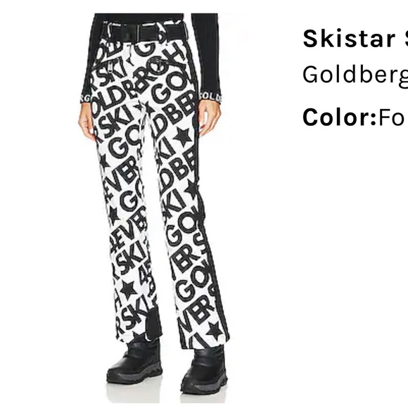NWT Goldbergh ski pants white and black logo pants - Picture 4 of 5